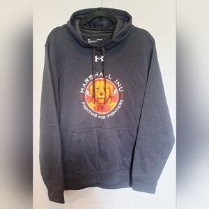 Under Armour Marshall Inu MMA Fighting For Fighters Hoodie Black Mens Medium EUC